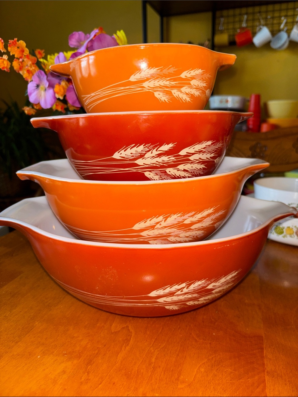 Pyrex Autumn Harvest Cinderella Nesting Bowl Set